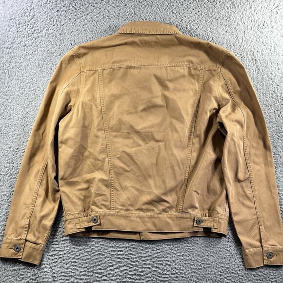 J.Crew Wallace & Barnes Duck Canvas Trucker Jacket AU671 Tan Toasted Wheat Men L - Picture 8 of 9